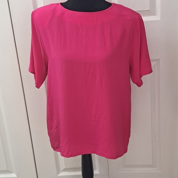 Cambridge Silk Spirit Short Sleeve Blouse    Size 14 - Picture 1 of 11
